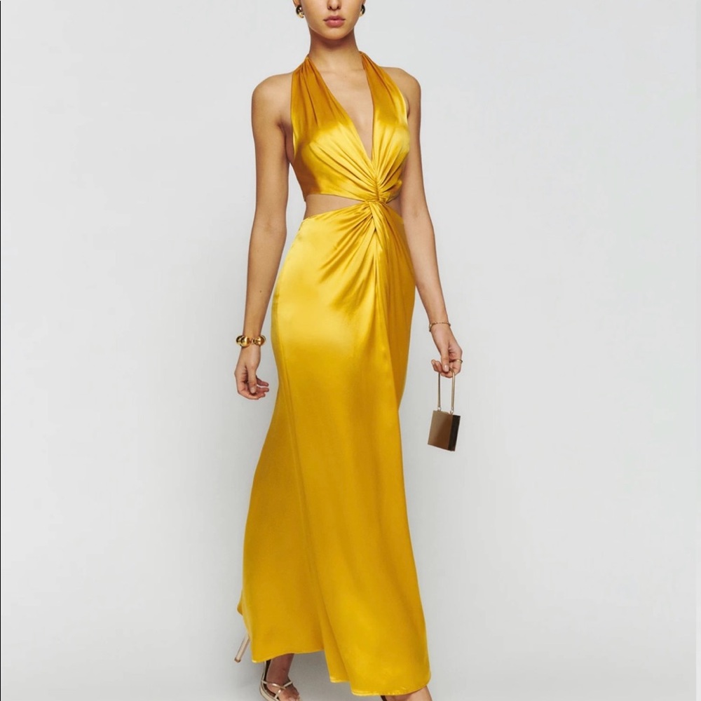 Reformation - Nerida Silk Dress (Marigold)